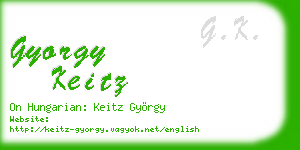 gyorgy keitz business card